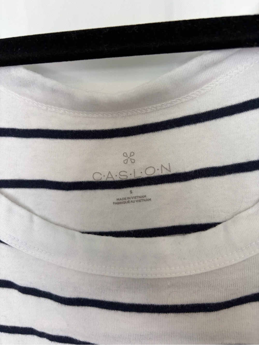 Caslon White & Navy Striped Scoop Neck Tank​ - Picture 3 of 4